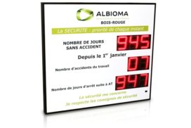 Albioma - Jours sans accident - 8 digit 16cm