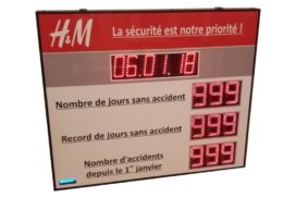 H&M - Jours sans accident - 9 digit 12cm + horloges digit 10cm