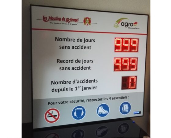 Panneau du Nombre de Jours sans Accident de Travail