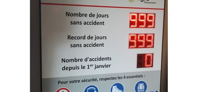 Panneau du Nombre de Jours sans Accident de Travail