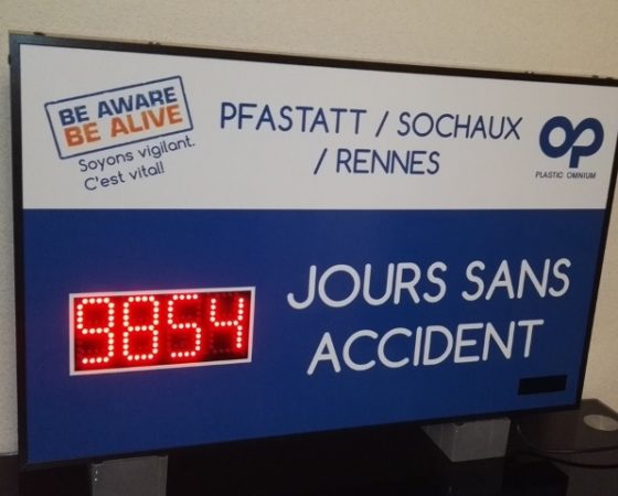 Panneau du Nombre de Jours sans Accident de Travail