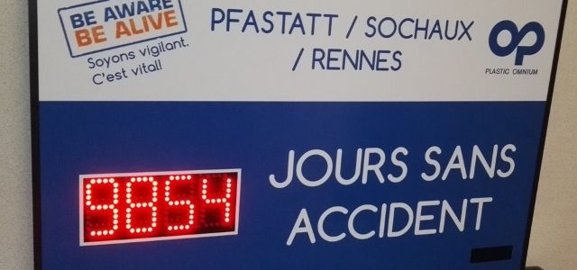Panneau du Nombre de Jours sans Accident de Travail