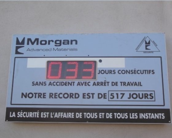 Panneau du Nombre de Jours sans Accident de Travail