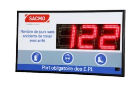 SACMO - Jours sans accident - 3 digit 16cm