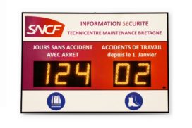 SNCF - jours sans accident - 5 digits 16cm