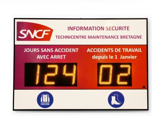 Panneau du Nombre de Jours sans Accident de Travail