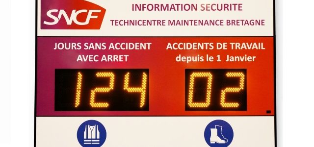 Panneau du Nombre de Jours sans Accident de Travail