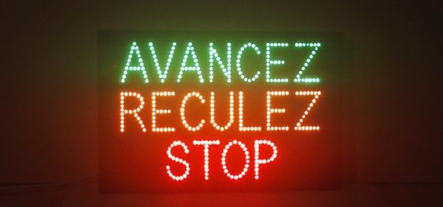 Caisson lumineux Avancez Reculez Stop