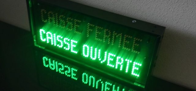 Caisson lumineux Caisse ouverte