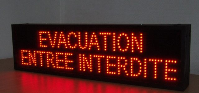 Caisson lumineux Evacuation entrée interdite