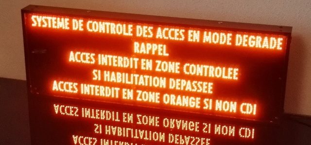 Caisson lumineux Contrôle d’accès