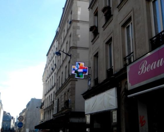 Croix de Pharmacie LED RGB16-12