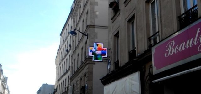 Croix de Pharmacie LED RGB16-12