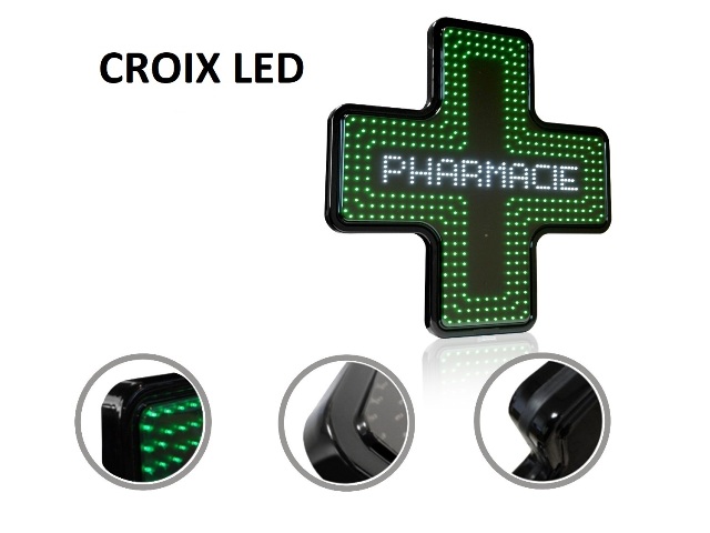 croix LED pour pharmacie