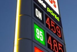affichage de prix d'essence PM diodes rouges