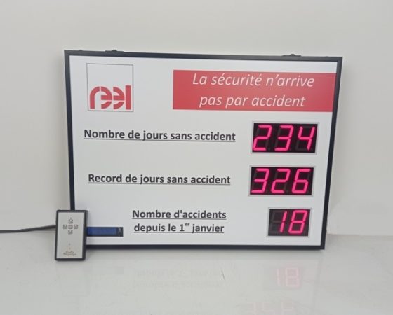 Comptage digital des jours sans accident