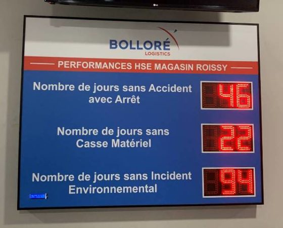 Nombre de jours sans accident ou incident