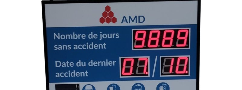 Affichage Nombre de jours sans accident