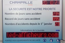 Afficheur du nombre de jours sans accident