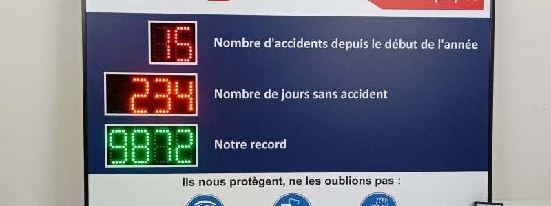 Panneau accident du travail
