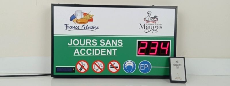 Comptage digital des jours sans accident
