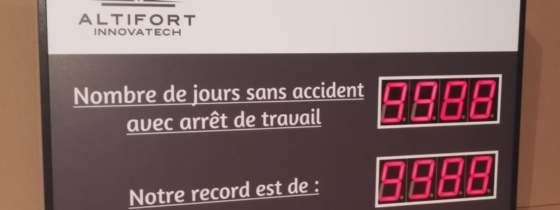 Affichage Nombre de jours sans accident