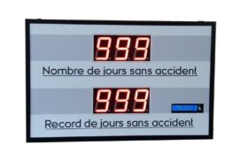 Achille Bertrand - Panneau jours sans accident - 6 digit 5.7cm