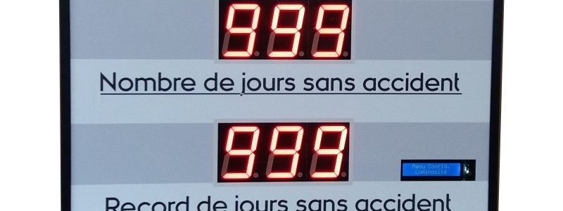 Panneau du Nombre de Jours sans Accident de Travail