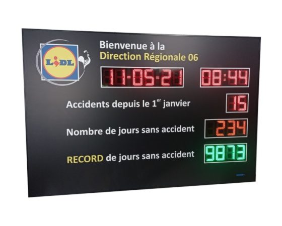 Comptage digital des jours sans accident