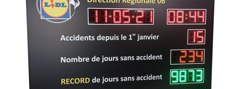 Comptage digital des jours sans accident