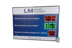 Afficheur du nombre de jours sans accident