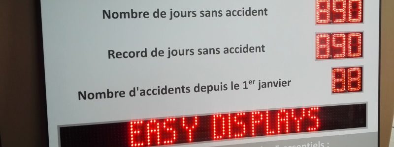 Comptage digital des jours sans accident