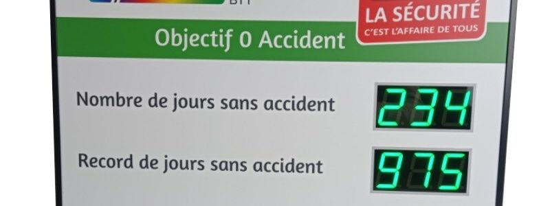 Affichage Nombre de jours sans accident