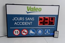 Panneau d'affichage des jours sans accident