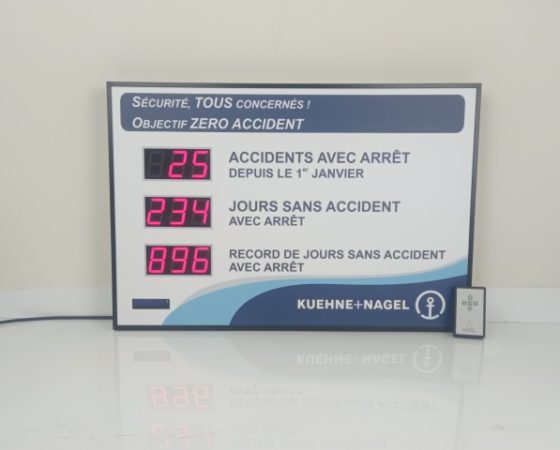 Comptage digital des jours sans accident