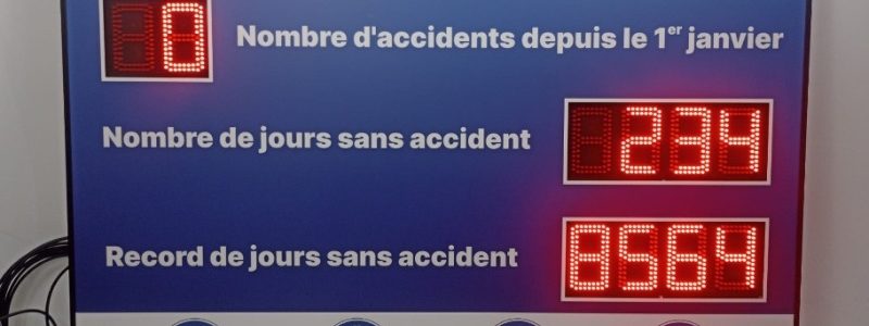 Affichage jours sans accident