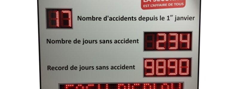 Comptage digital des jours sans accident