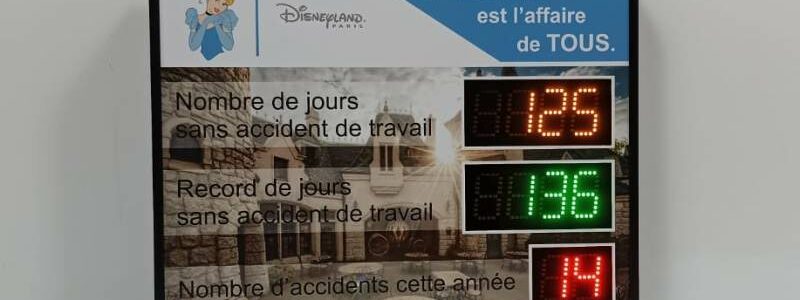 Comptage digital des jours sans accident