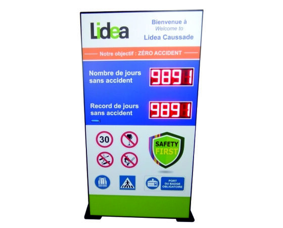 Totem compteur jours sans accident