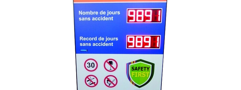 Totem compteur jours sans accident