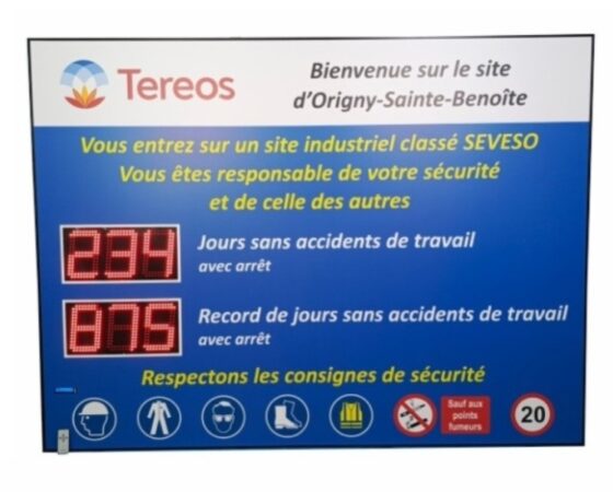 Nombre de jours sans accident du travail