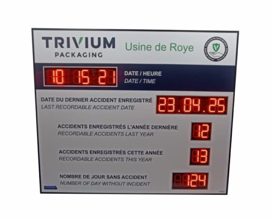 Nombre de jours sans accident du travail