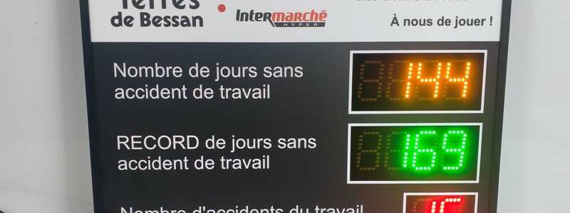 Panneau jours sans accident