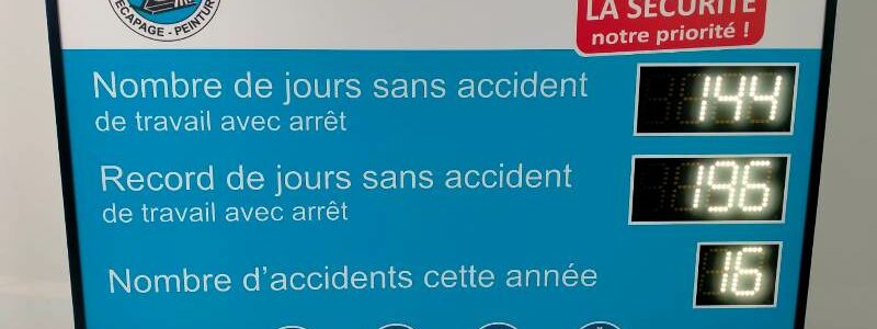 Panneau d’affichage accident du travail
