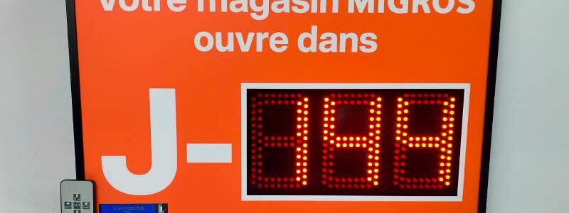 Panneau décompte jours