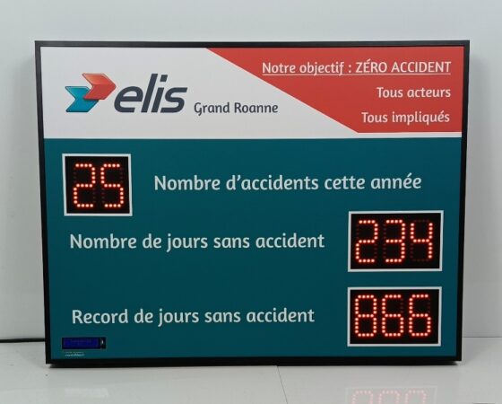 Panneau jours sans accident