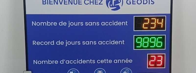 Affichage accident du travail
