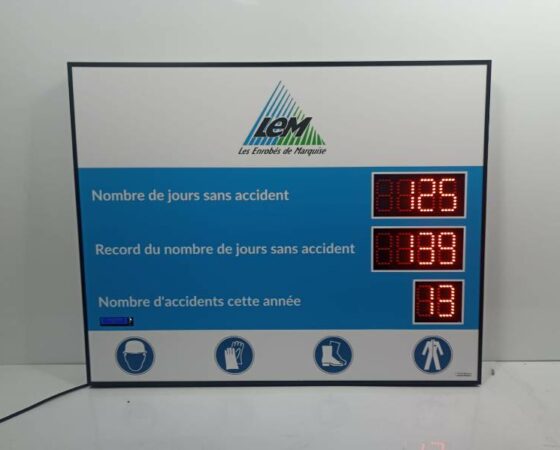 Affichage des accidents au travail