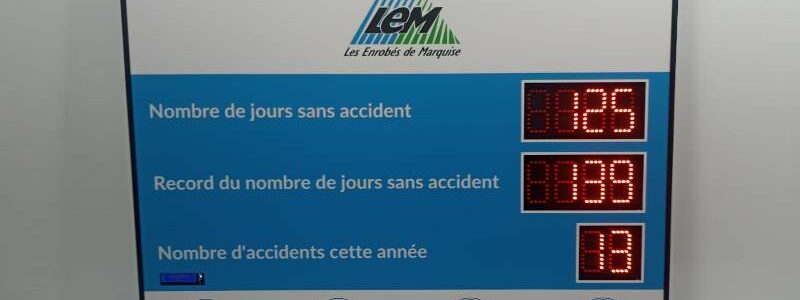 Affichage des accidents au travail