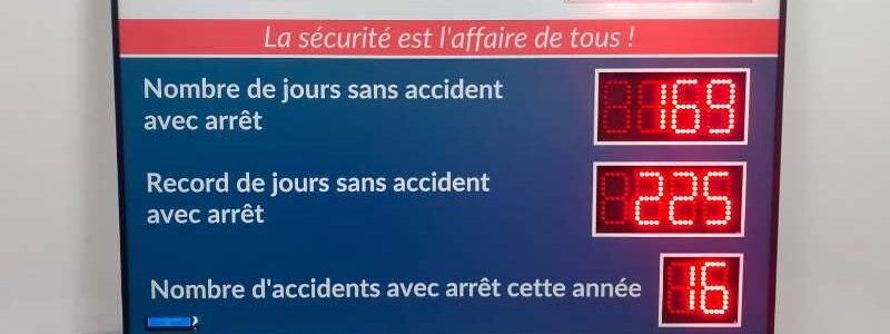 Affichage des accidents au travail
